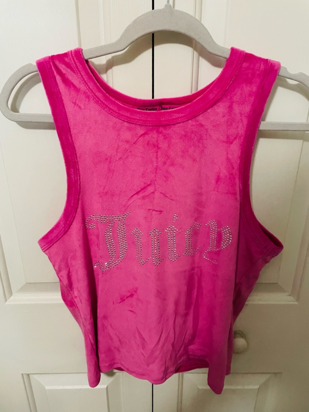 Juicy Couture Bright Pink Velour Sleep Top - Picture 1 of 3